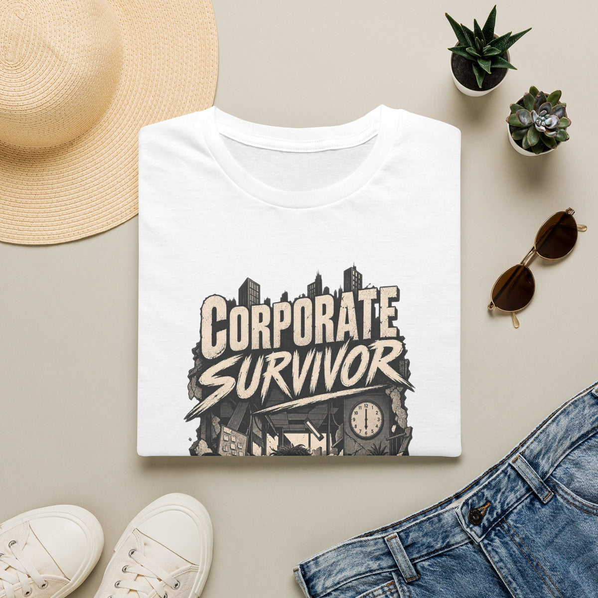 Funny Dark Humor Tshirt — Funny Office Tshirt Dark Humor Graphic Tee Unique Coworker Gift CORPORATE SURVIVOR Shirt