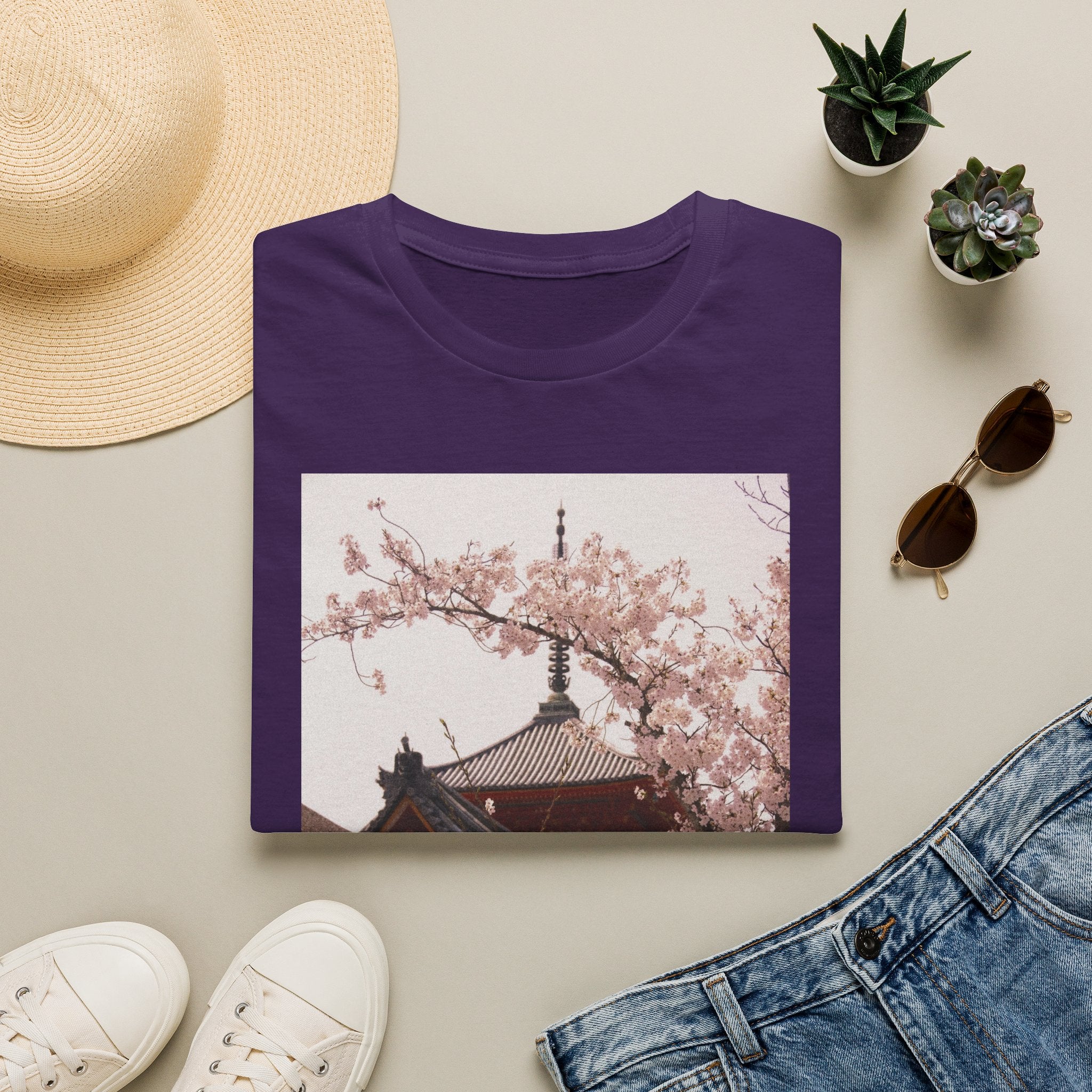 Japanese Art Shirt Sakura Cherry Blossom Japan's Flower Unisex Softstyle T-Shirt