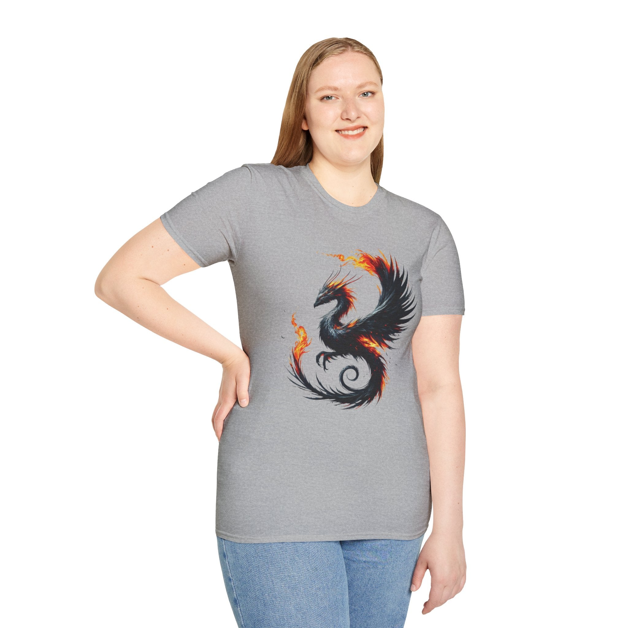 Dragon T-shirt Mens Graphic Tee Clothing Apparel Chinese Symbol Unisex Softstyle Unique Tshirt Best Gift