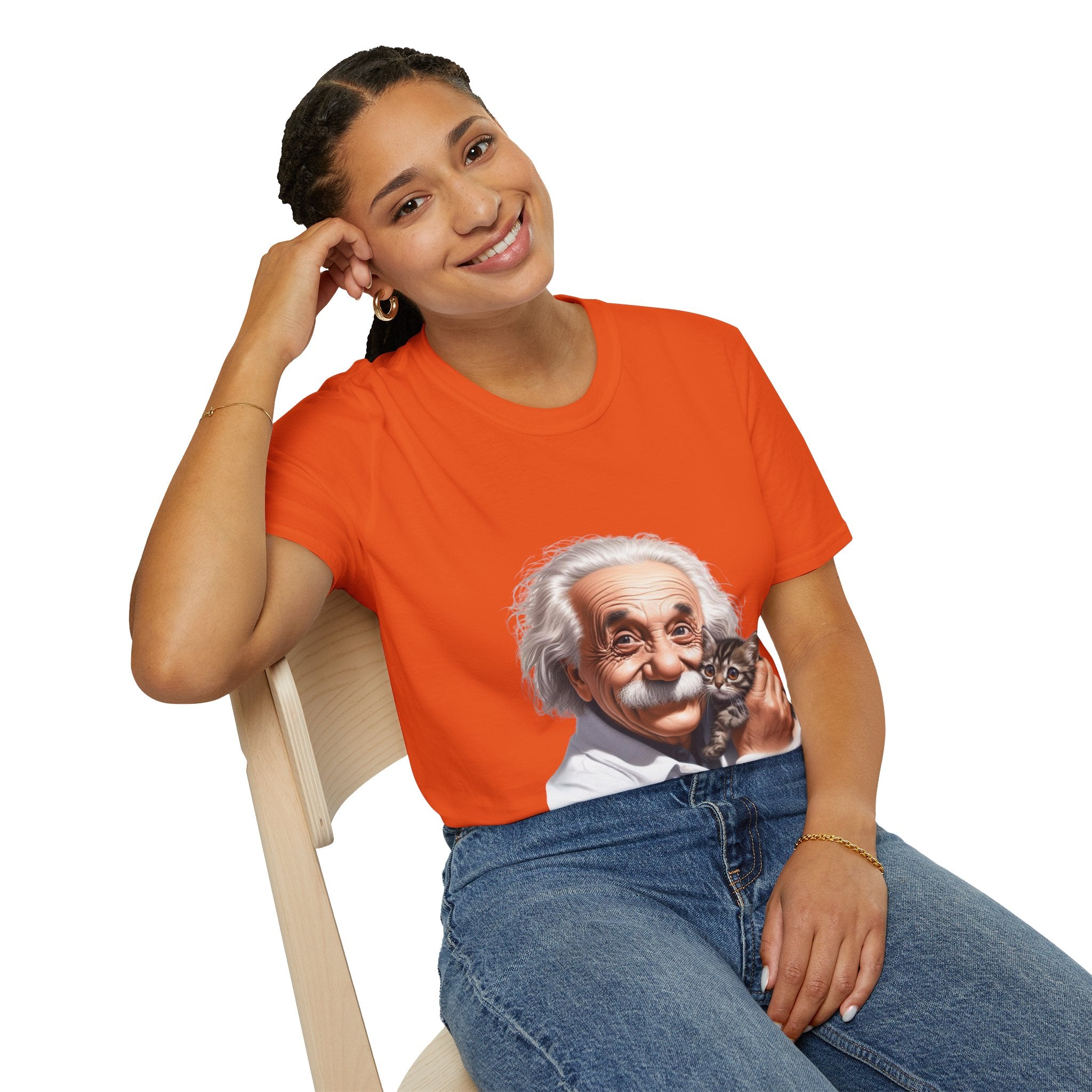 Funny Albert Einstein T-Shirt Unisex Softstyle T-Shirt Cotton Unique Gift German