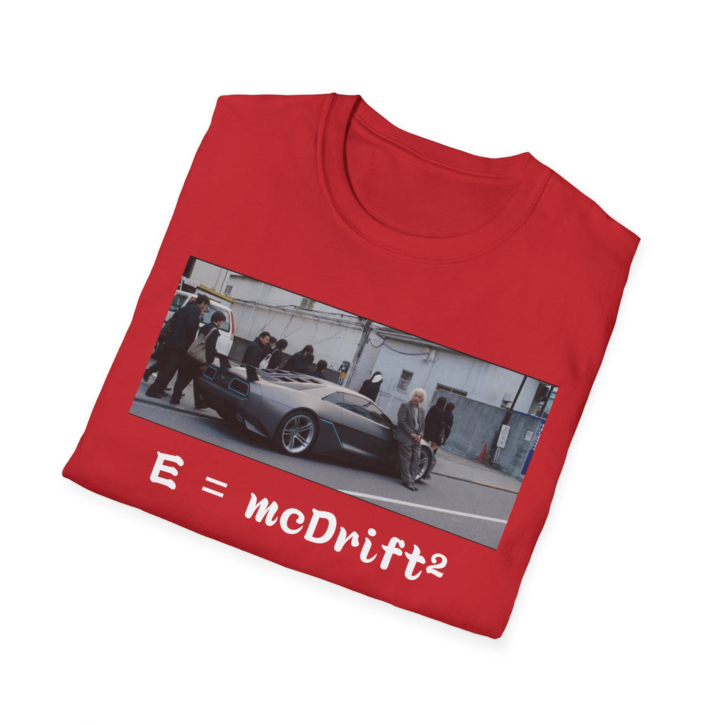 Funny Einstein Drift T-Shirt Speed Racing Car Unisex Softstyle TShirt Gift Men