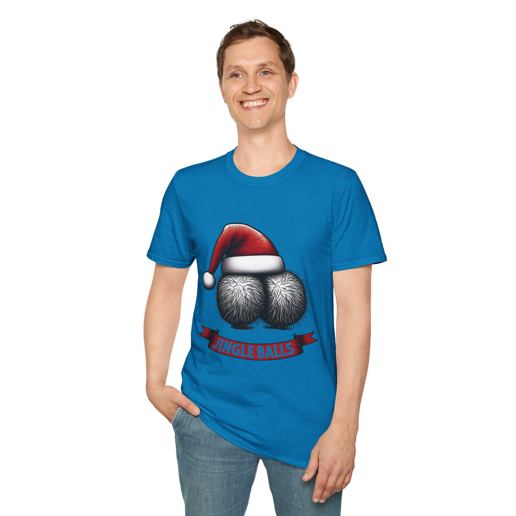 Tshirt Jingle Balls Funny Christmas T-Shirt Xmas Gift Tops Unisex Softstyle 2027
