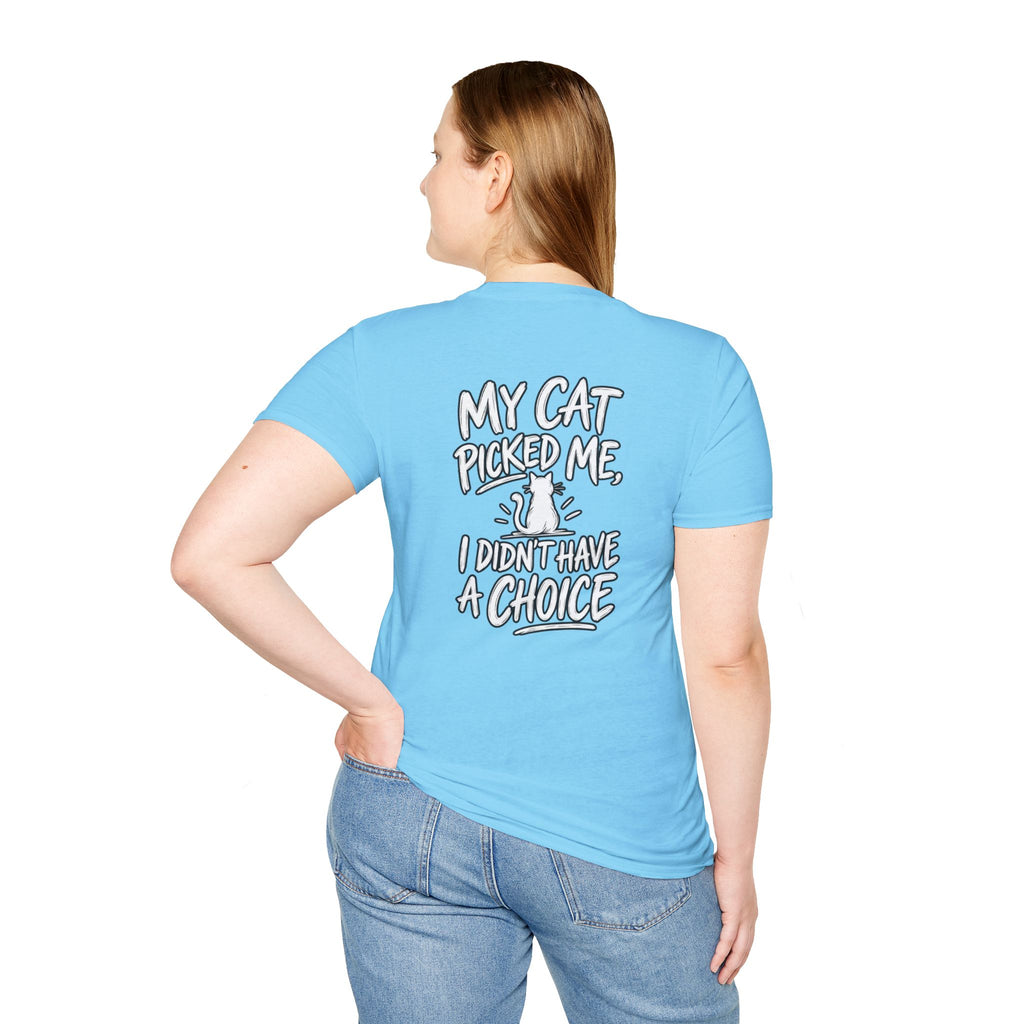 Cat Dad Shirt My Cat Picked Me Dark Humor Sarcastic Graphic Tee Unique Gift Funny Tshirt
