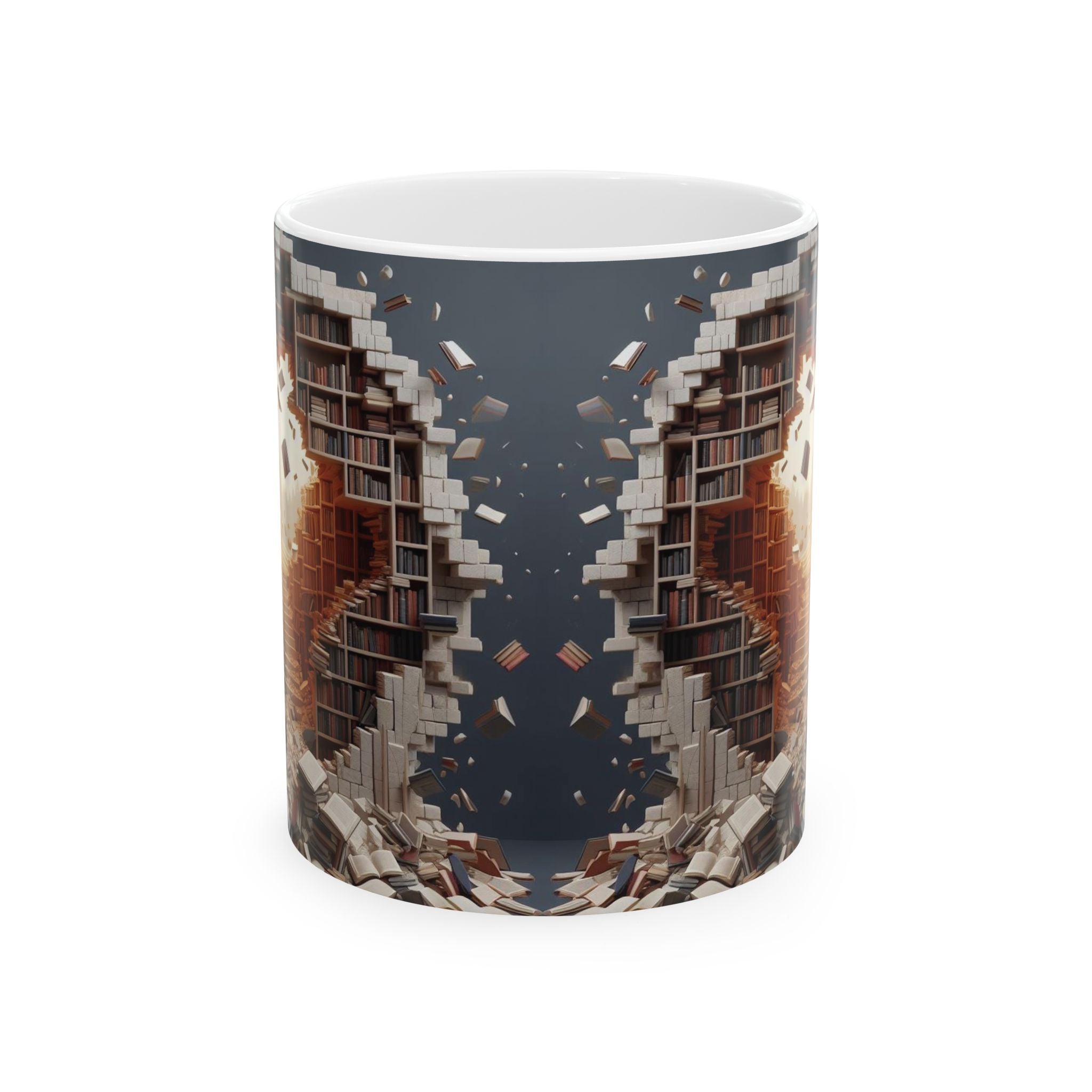 3D Library Bookshelf Mug Ceramic Mug Book Lovers Coffee Mug Gifts Funny Mug Cup 2026