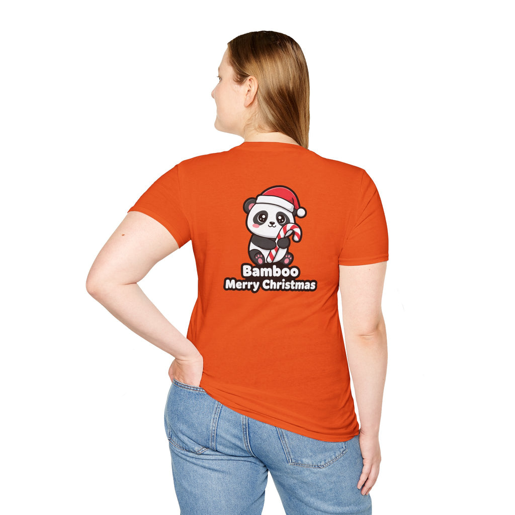Cute Christmas Shirt Bamboo Merry Christmas Funny Animal Unisex Softstyle Tee Christmas Gift