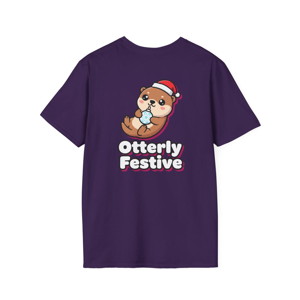 Cute Christmas Shirt Otterly Festive Funny Animal Unisex Softstyle Tee Christmas Gift