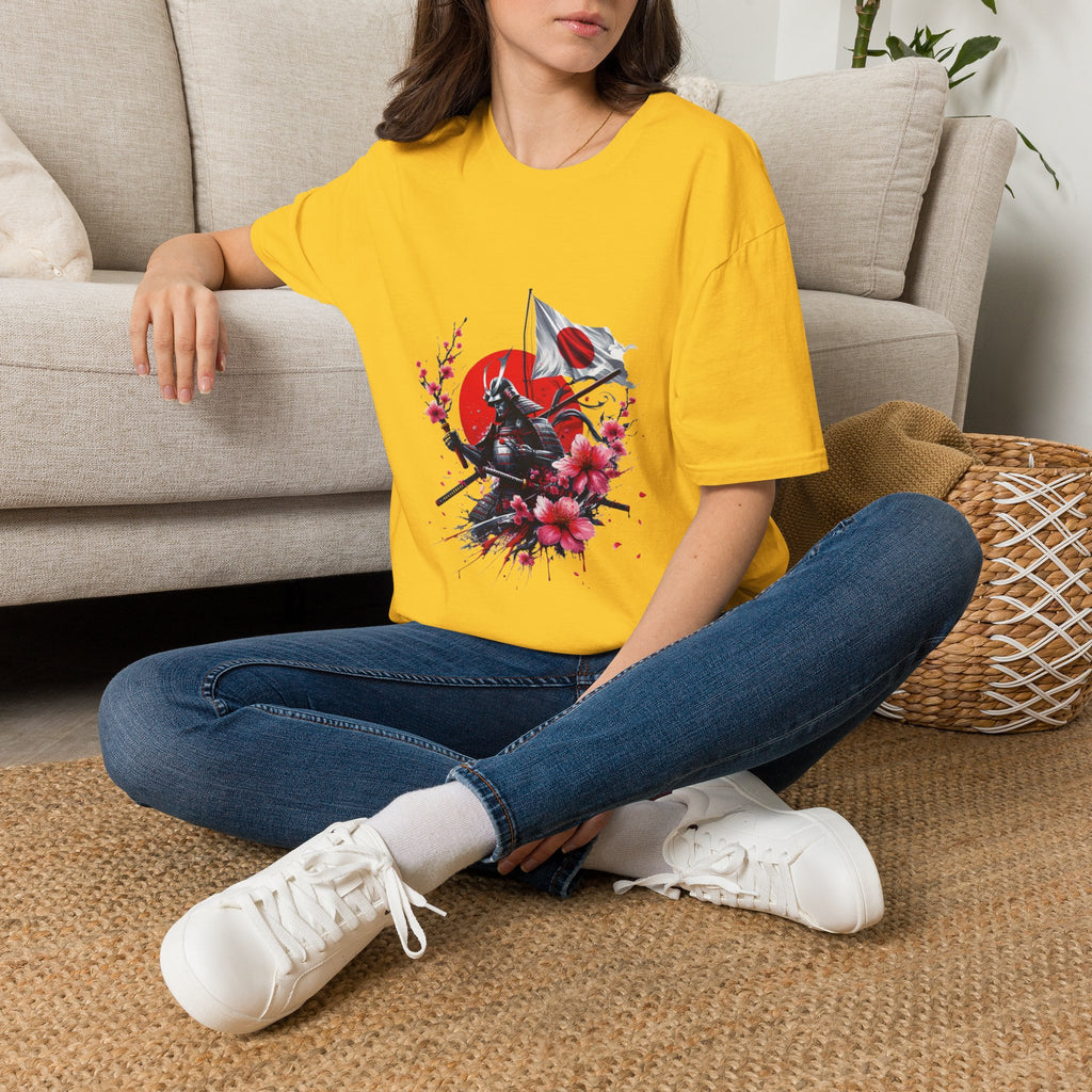 Japan Unisex Softstyle T-Shirt Japanese Art Sakura Samurai Cotton Gift Unique