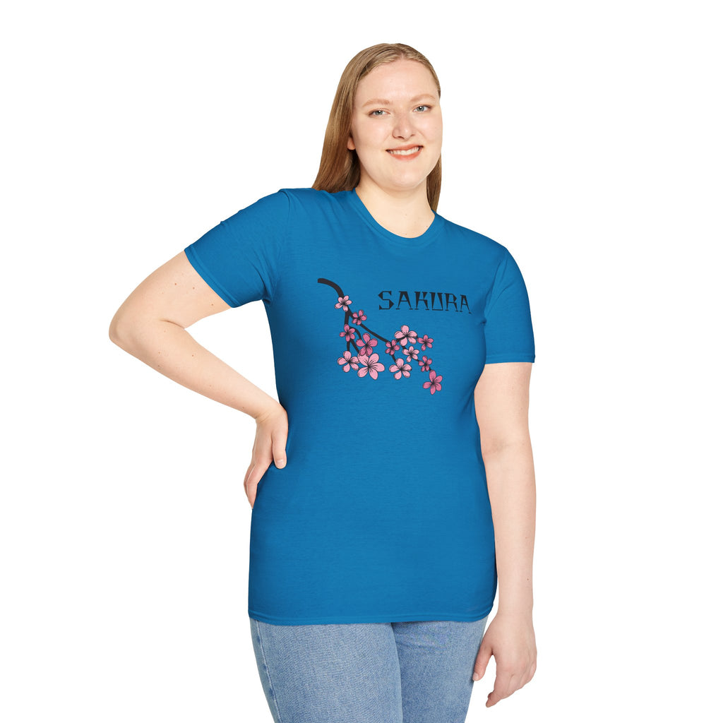 Sakura T-Shirt Japanese Art Shirt Unisex Softstyle Cherry Blossom Flower T-shirt