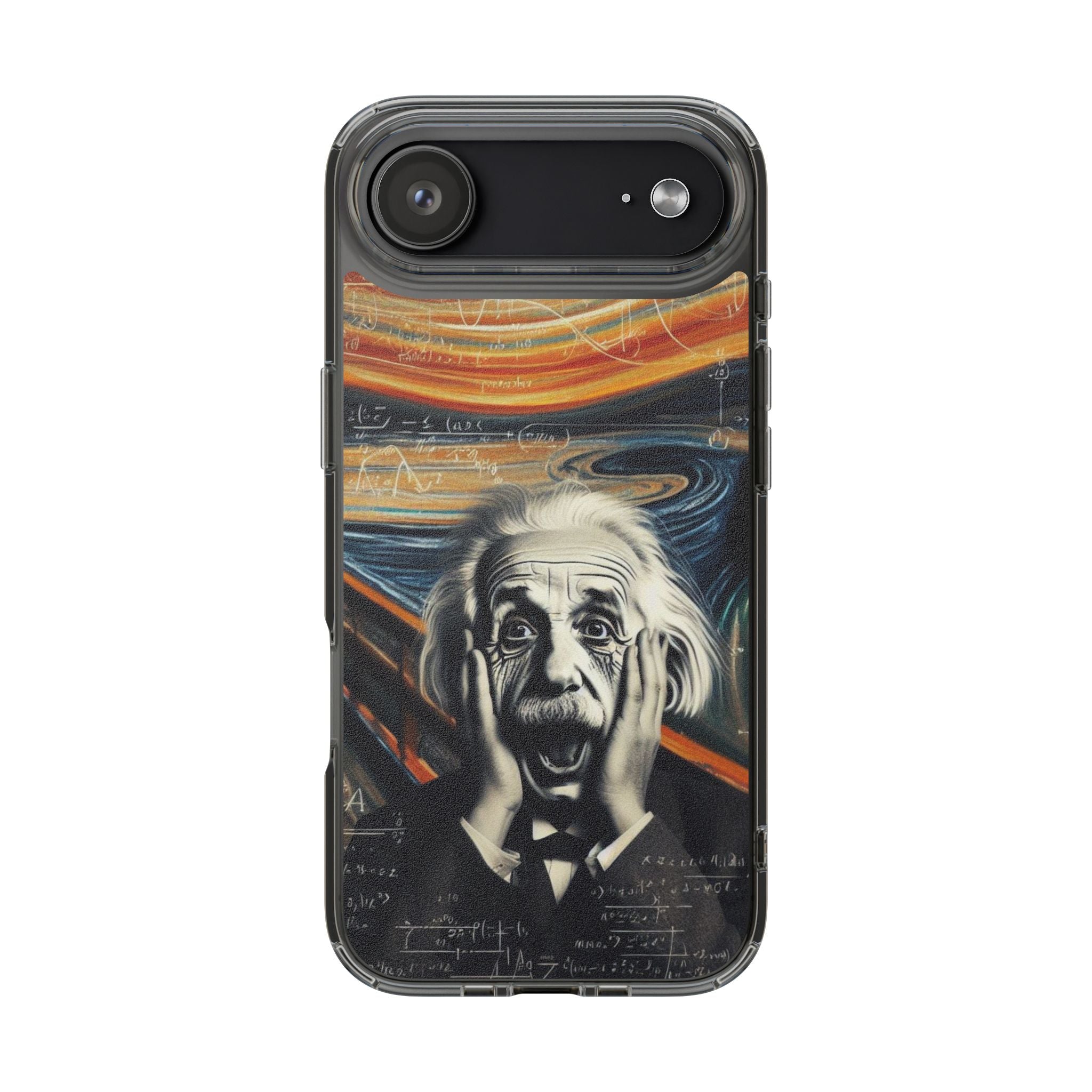 Funny Einstein Clear Phone Cases Edvard Munch Scream Unique iPhone Samsung Cases