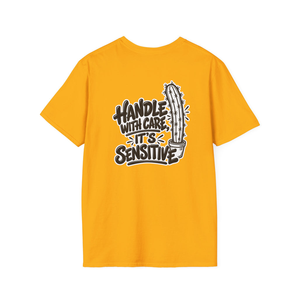 Dark Humor Funny Plant Shirt Handle With Care It's Sensitive Novelty Cactus Tshirt Tee Unique Gift