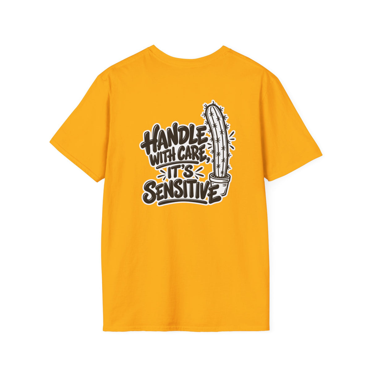 Dark Humor Funny Plant Shirt Handle With Care It's Sensitive Novelty Cactus Tshirt Tee Unique Gift