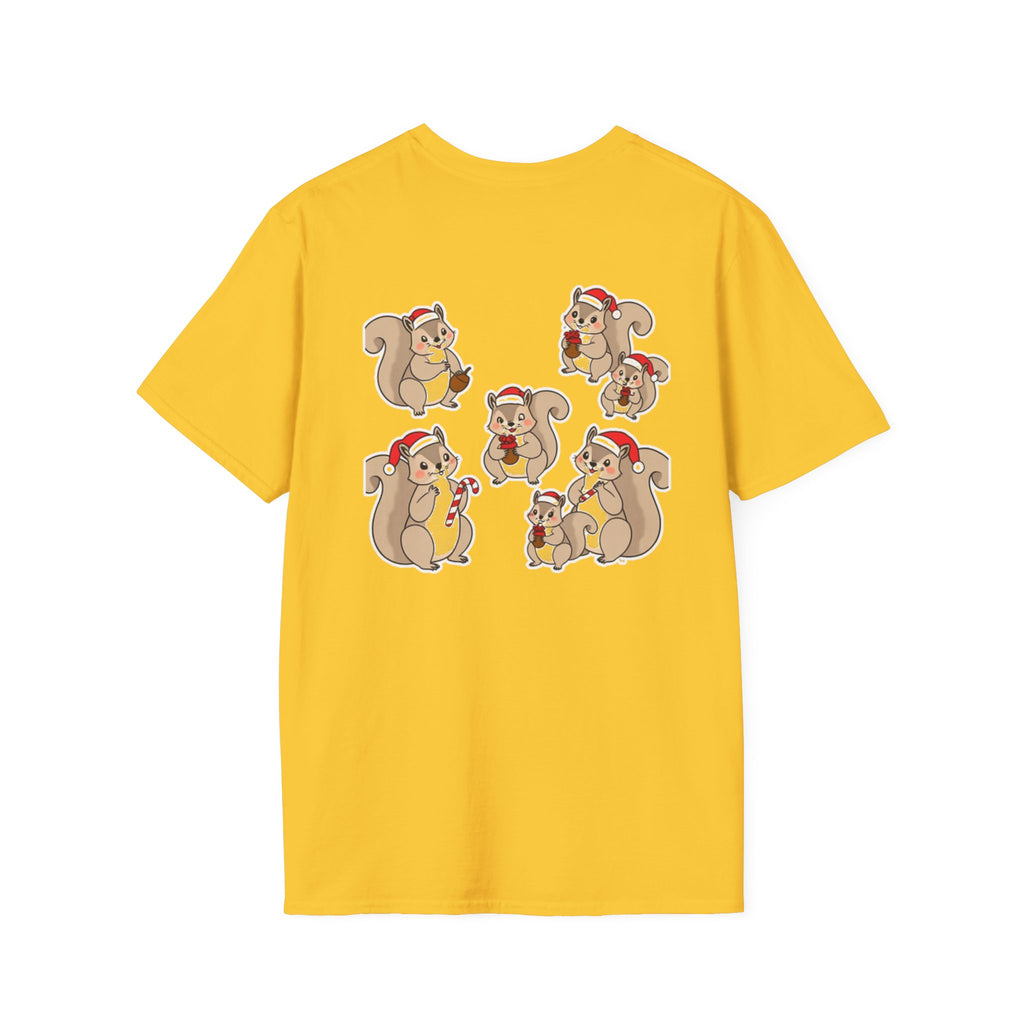 Christmas Squirrels Family T-Shirt | Cute Cartoon Design Unique Holiday Gift Shirt