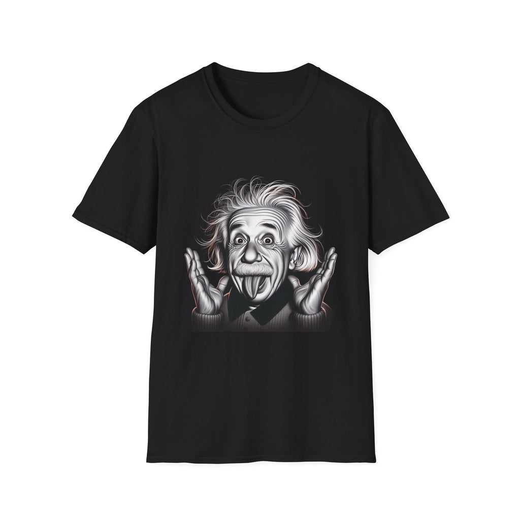 Funny Albert Einstein Print T-Shirt Unisex Softstyle T-Shirt Cotton Unique Gift