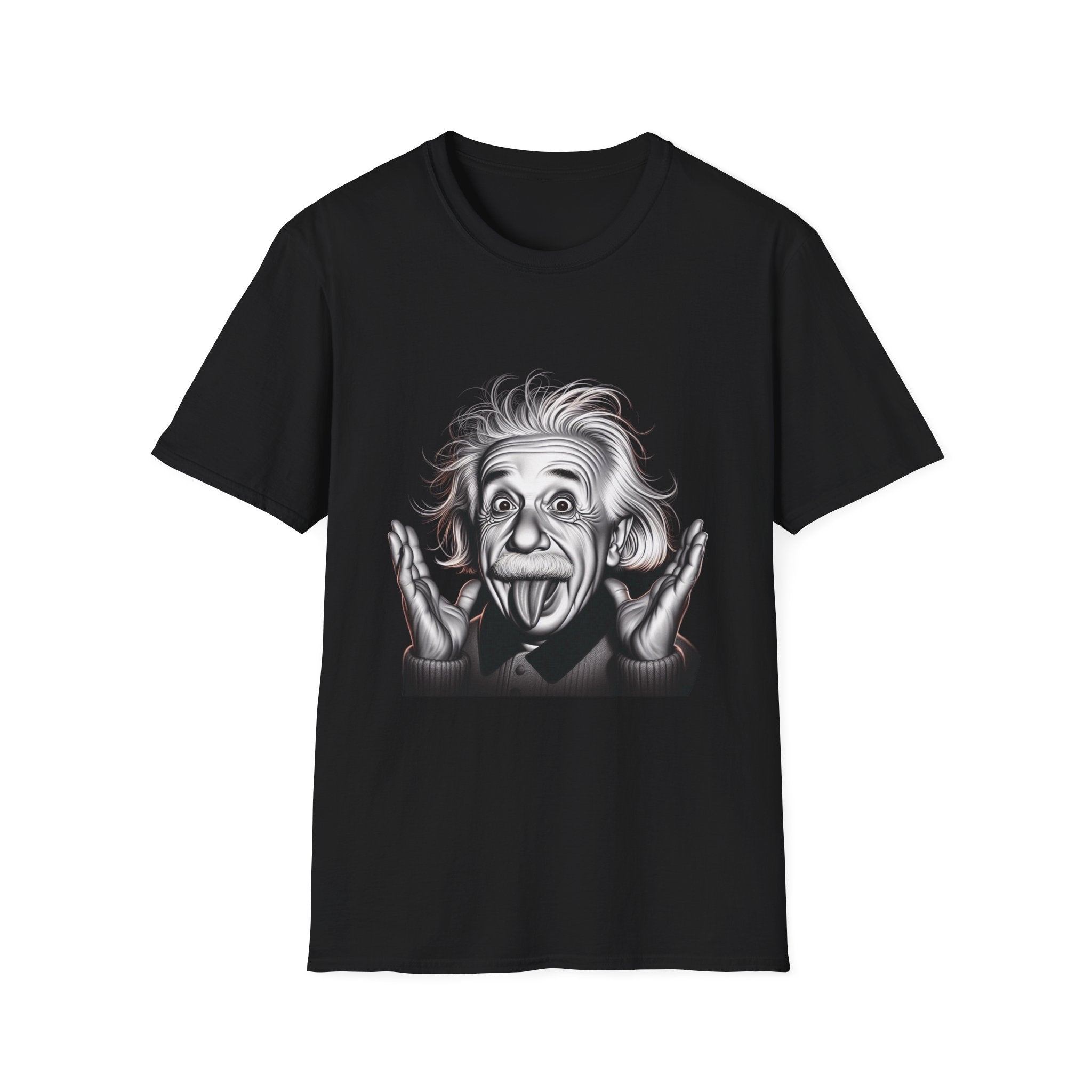 Funny Albert Einstein Print T-Shirt Unisex Softstyle T-Shirt Cotton Unique Gift