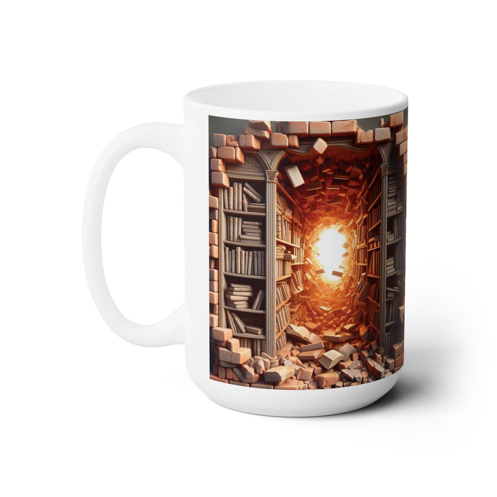 3D Bookshelf Mug Library Book Mugs Funny Ceramic Mug Unique Gift Cup Work Office