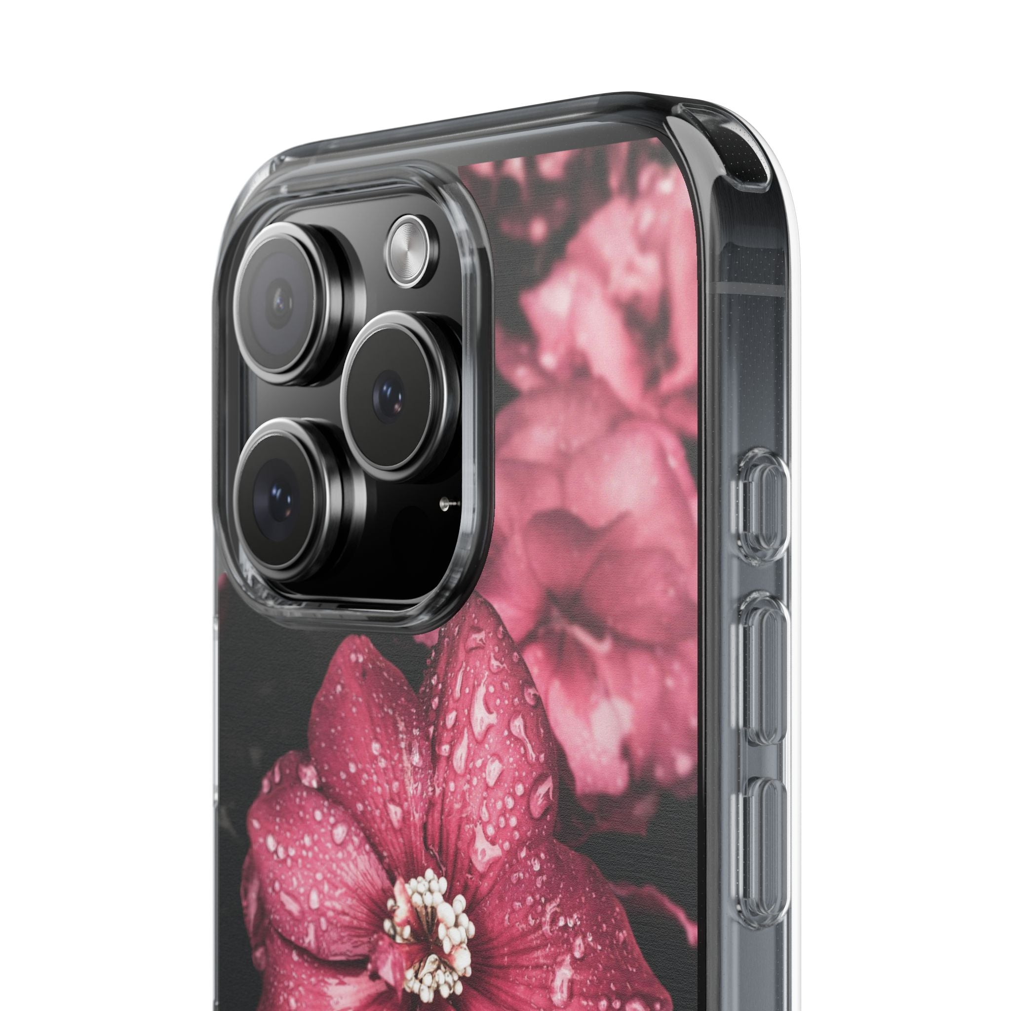 Pink Flowers Clear Cases iPhone Case Samsung Phone Case Unique Gift Cute Phone Cover Unique iPhone 17 Pro Max Phone Case