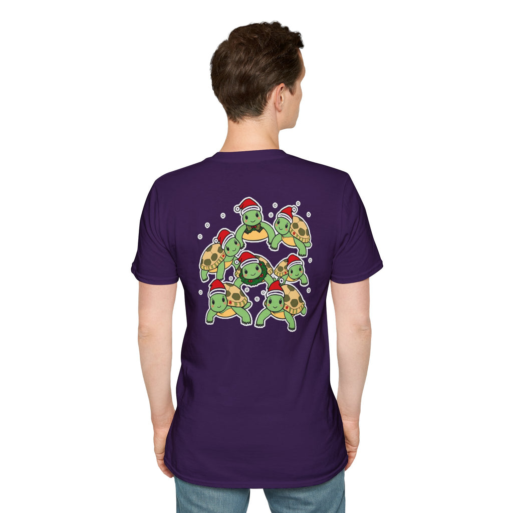 Christmas Turtles Family T-Shirt | Cute Cartoon Unique Holiday Design Gift Shirt