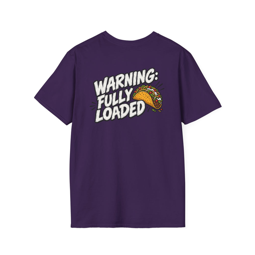 D0ark Humor Funny Taco Shirt Warning Fully Loaded Novelty Food Lover Graphic Tshirt Tee Unique Gift