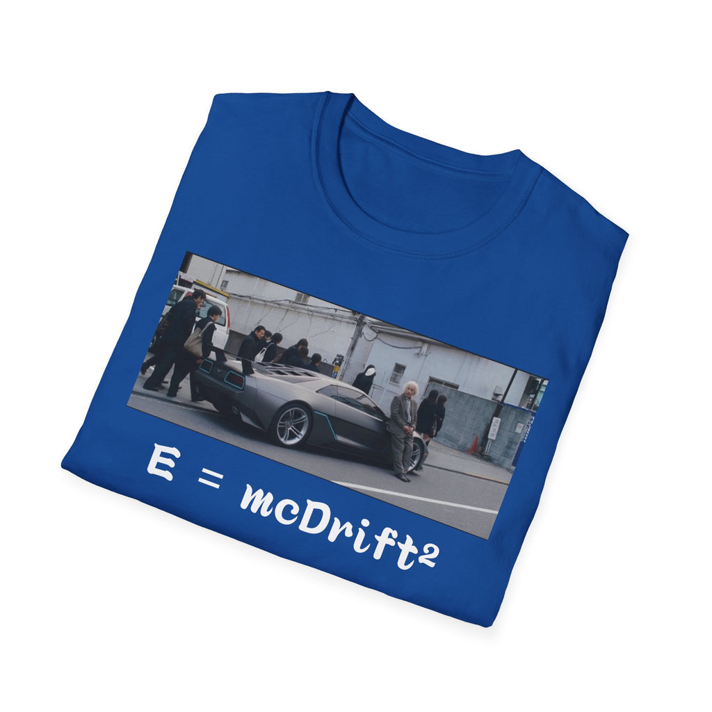 Funny Einstein Drift T-Shirt Speed Racing Car Unisex Softstyle TShirt Gift Men