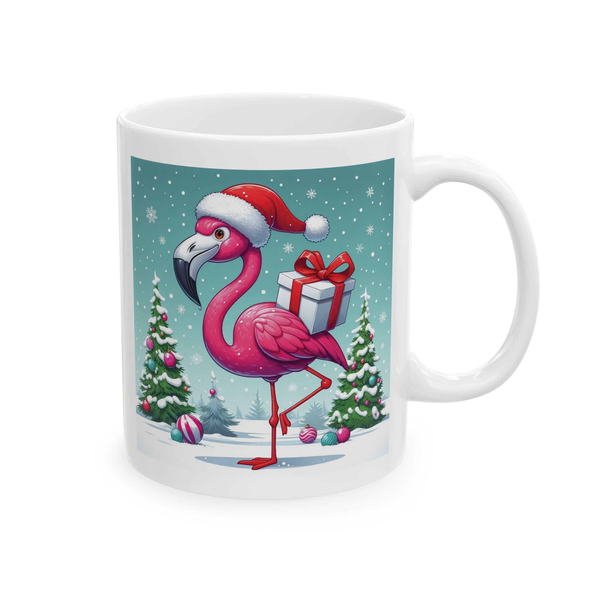 Christmas Mug Pink Flamingo Mug Holiday Unique Coffee Cup Funny Christmas Gift 2026