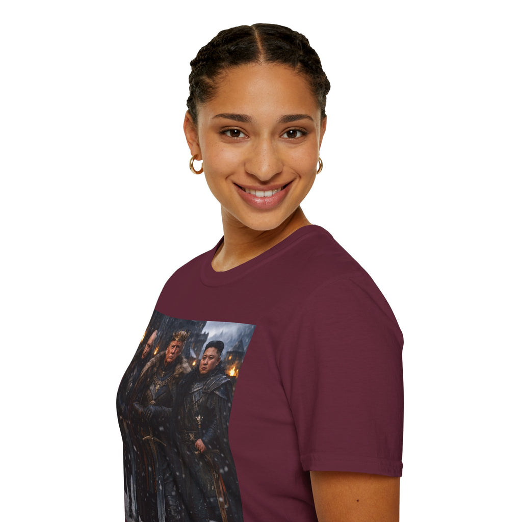 Funny Trump Putin Kim Jong Unique T-Shirt Artwork Throne Unisex Softstyle Tshirt