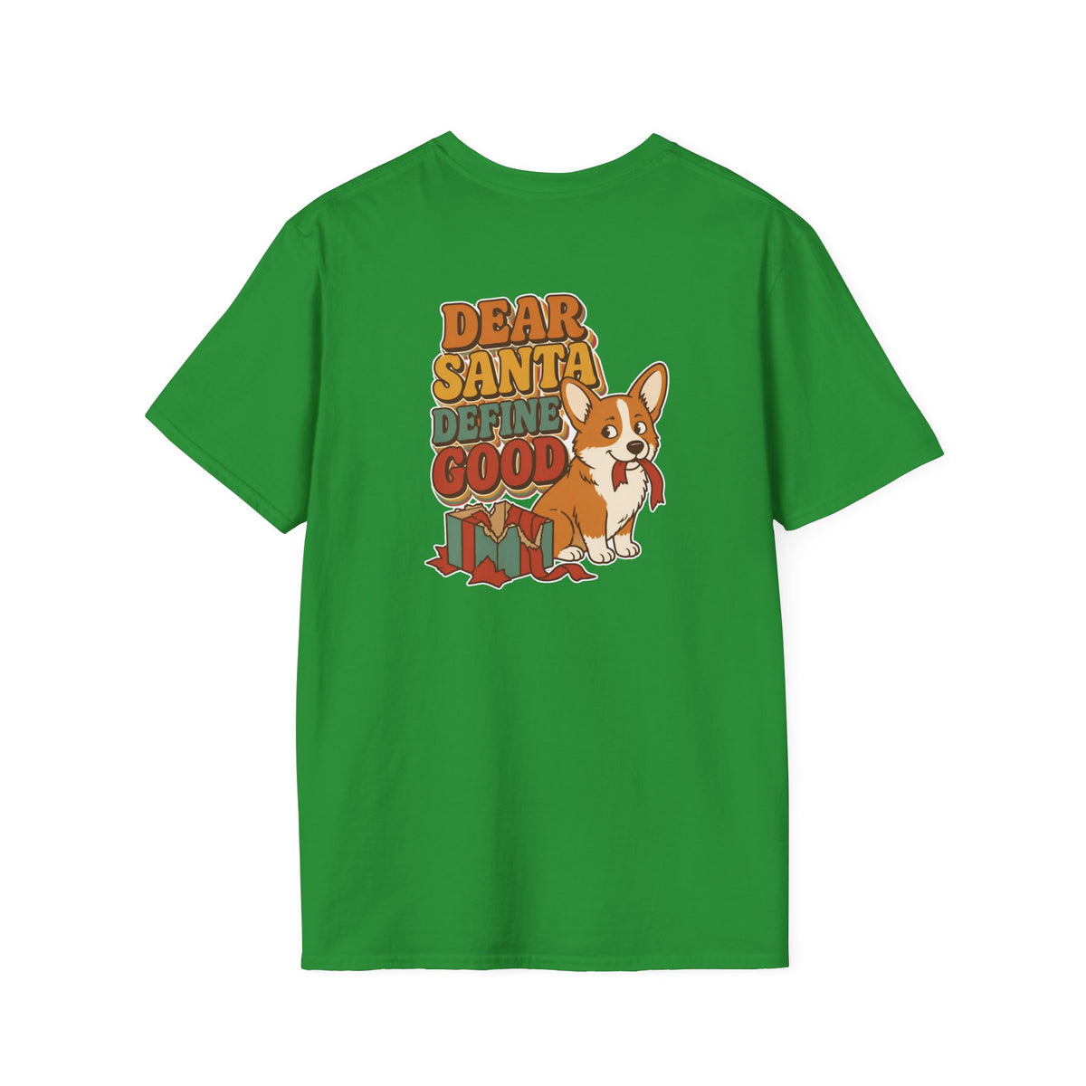 Retro Christmas Dog T-Shirt Dear Santa Define Good Vintage Dog Lover Shirt Unisex Softstyle Tee Christmas Gift