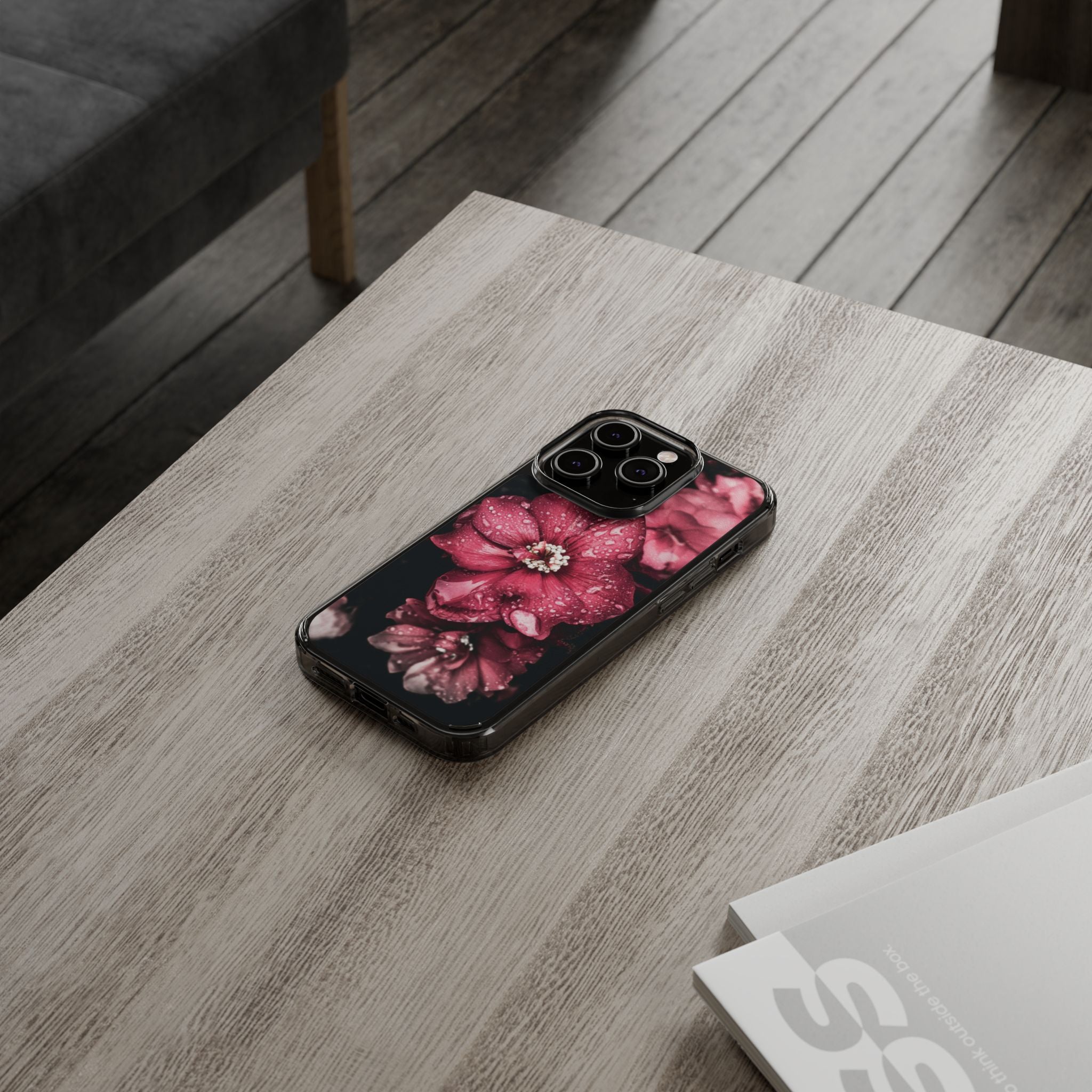 Pink Flowers Clear Cases iPhone Case Samsung Phone Case Unique Gift Cute Phone Cover Unique iPhone 17 Pro Max Phone Case