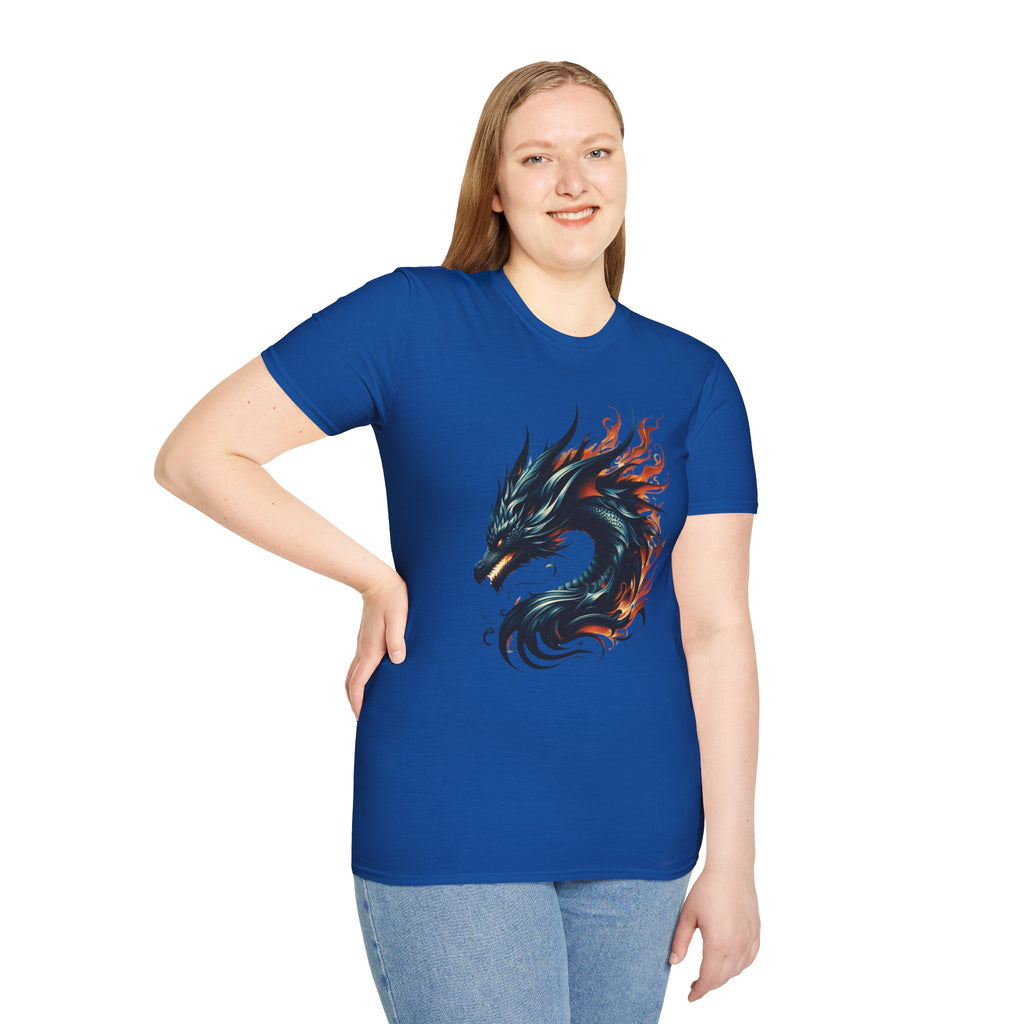 Dragon T-shirt Mens Graphic Tee Clothing Apparel Chinese Symbol Unisex Softstyle