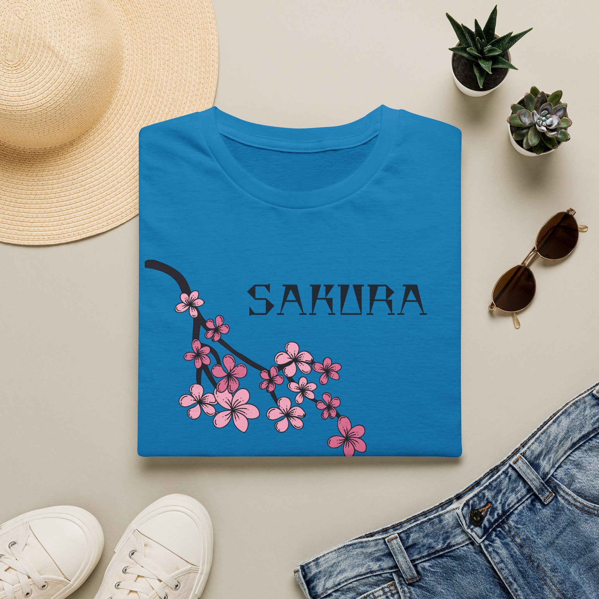 Sakura T-Shirt Japanese Art Shirt Unisex Softstyle Cherry Blossom Flower T-shirt