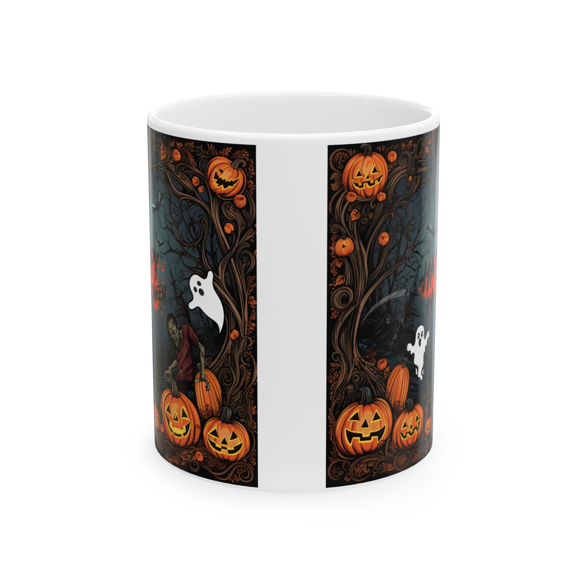 Happy Halloween Cool Funny Coffee Mug Gift For Friends Pumpkin Spooky Boo 11oz