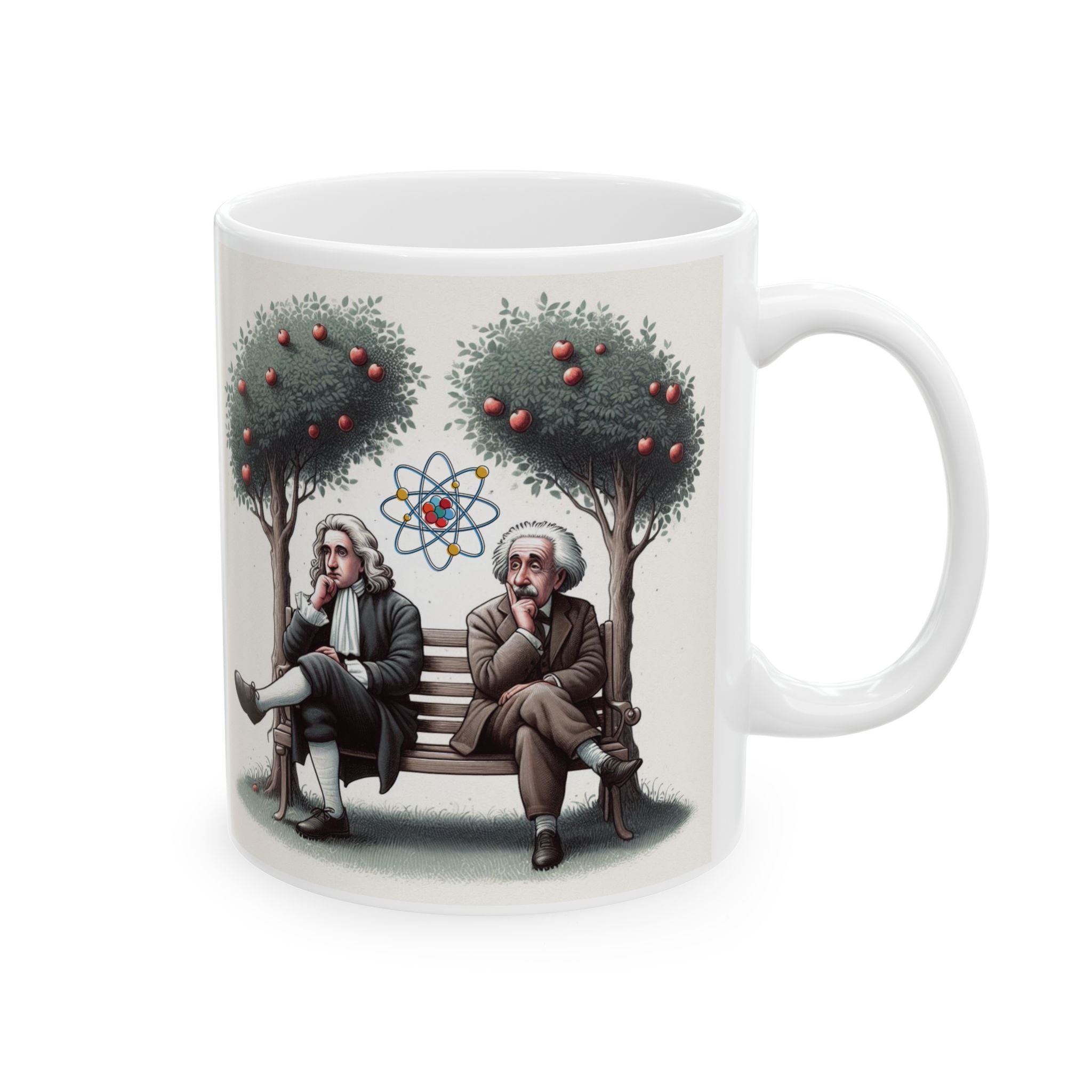 Funny Mug Albert Einstein Isaac Newton Mug Tea Coffee Cup Unique Art Mug Gift