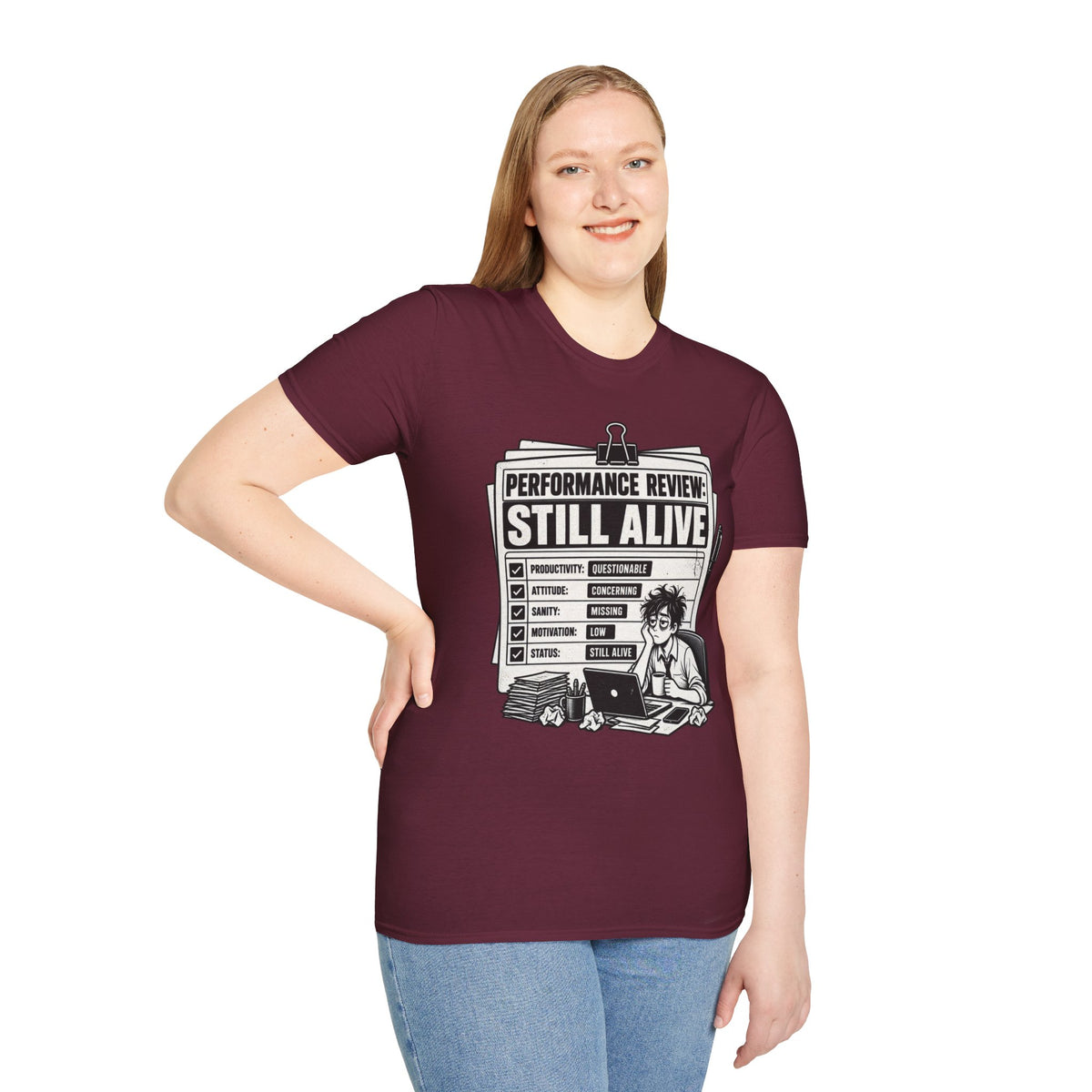 Funny Dark Humor Tshirt — Funny Office Tshirt Dark Humor Graphic Tee Unique Coworker Gift STILL ALIVE Shirt