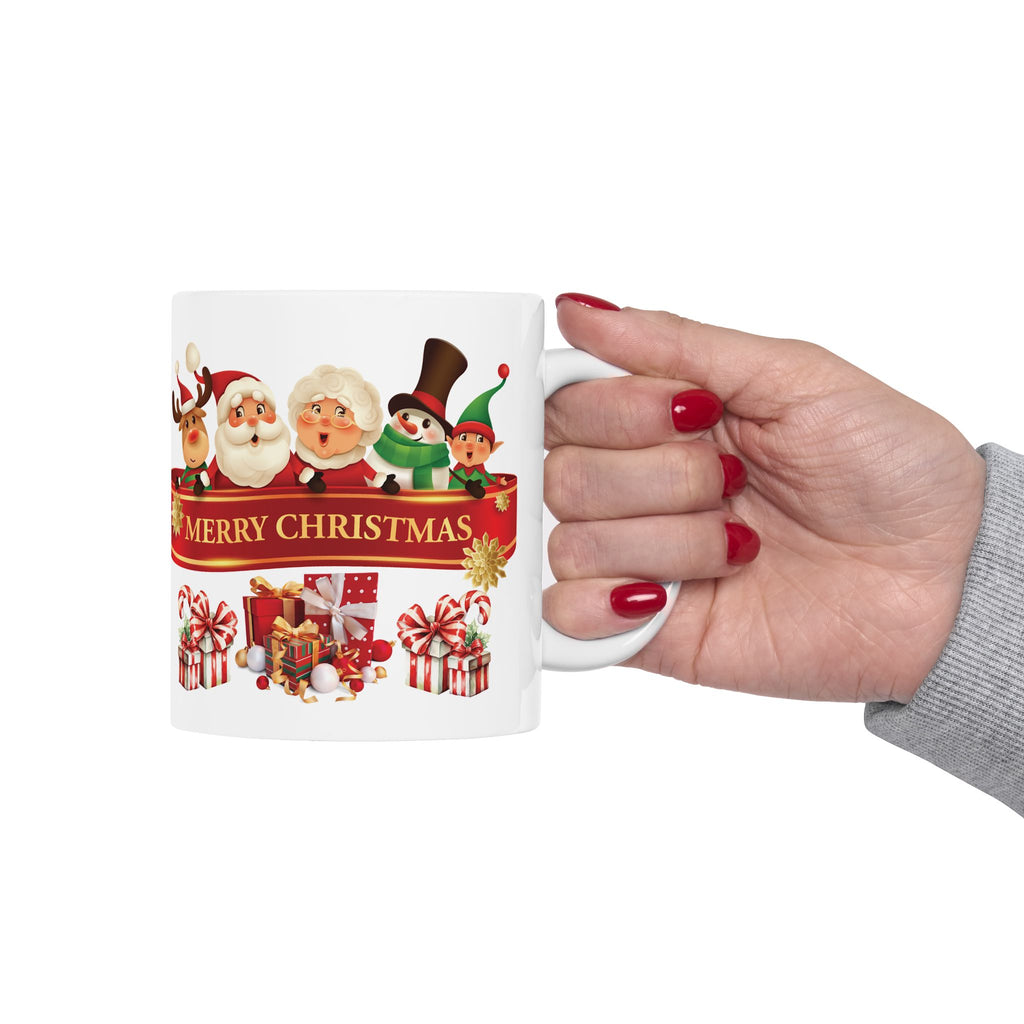 Christmas Mug Funny Santa Claus Mug Unique Cute Gift Coffee Cup Snowman Moose 11oz