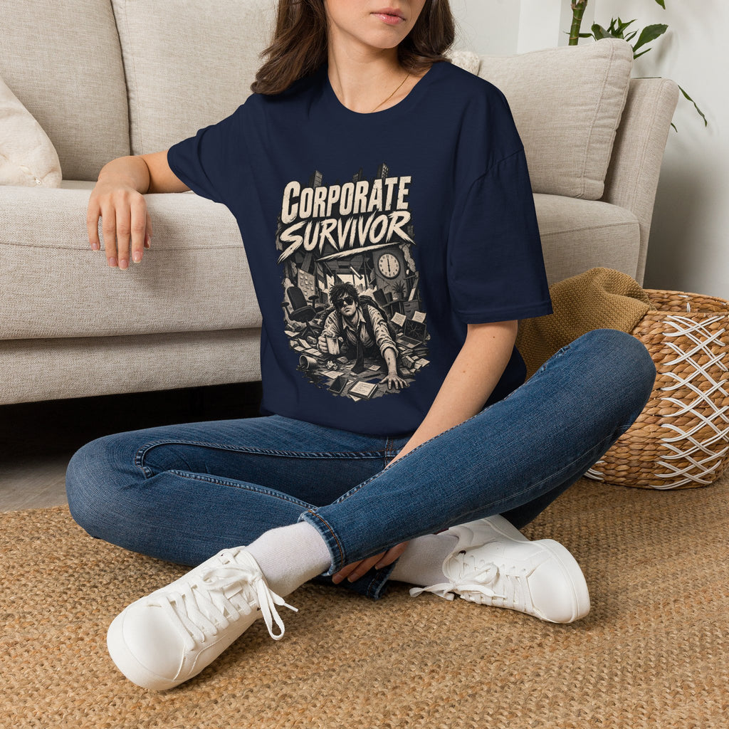 Funny Dark Humor Tshirt — Funny Office Tshirt Dark Humor Graphic Tee Unique Coworker Gift CORPORATE SURVIVOR Shirt