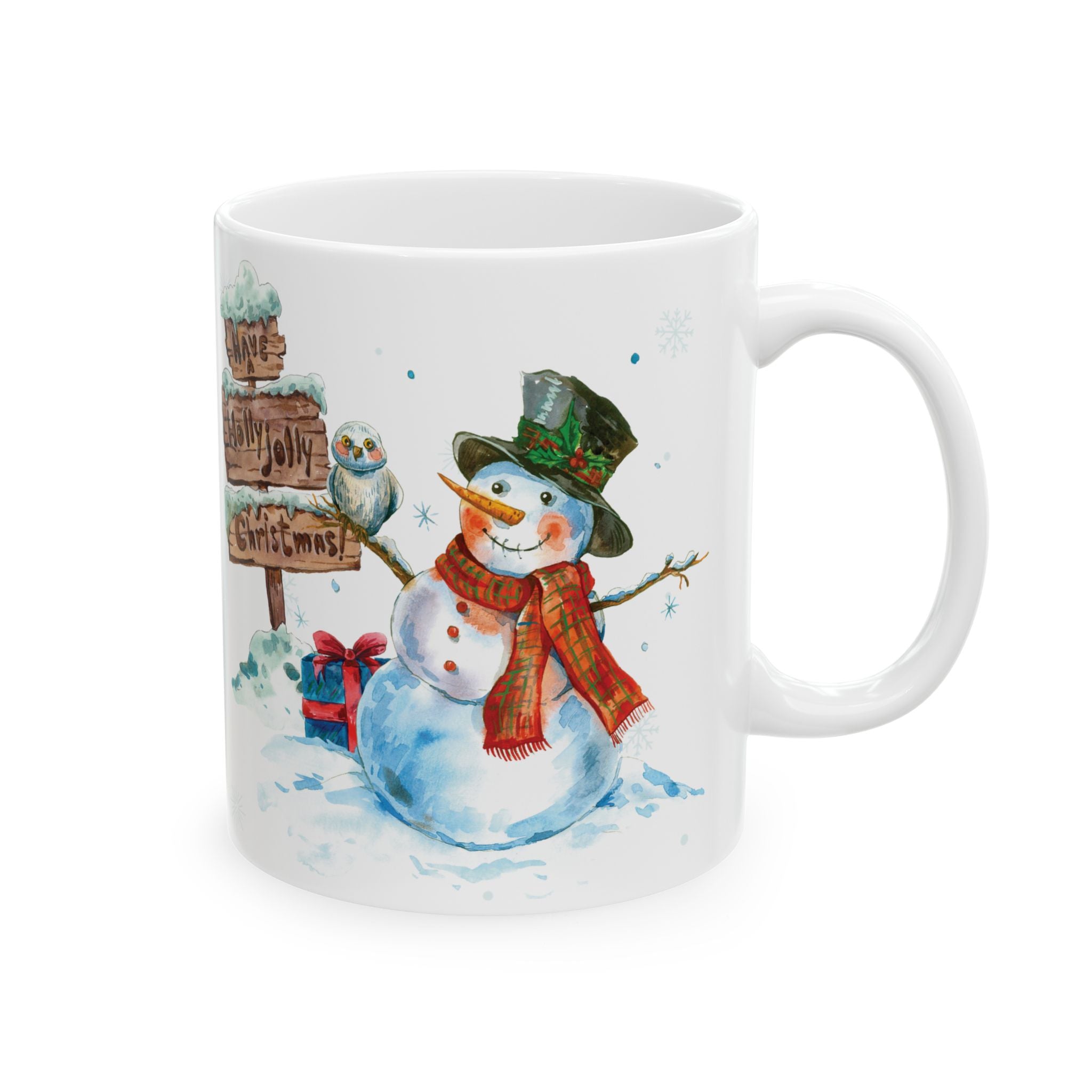 Christmas Mug Snowman Mug Funny Mug Ceramic Coffee Mug Tea Cup Cute Gift Frosty 11oz