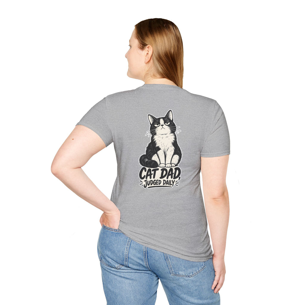 Cat Dad Shirt Judged Daily Funny Cat Lover Graphic Tee Dark Humor Tee Unique Gift Funny Tshirt