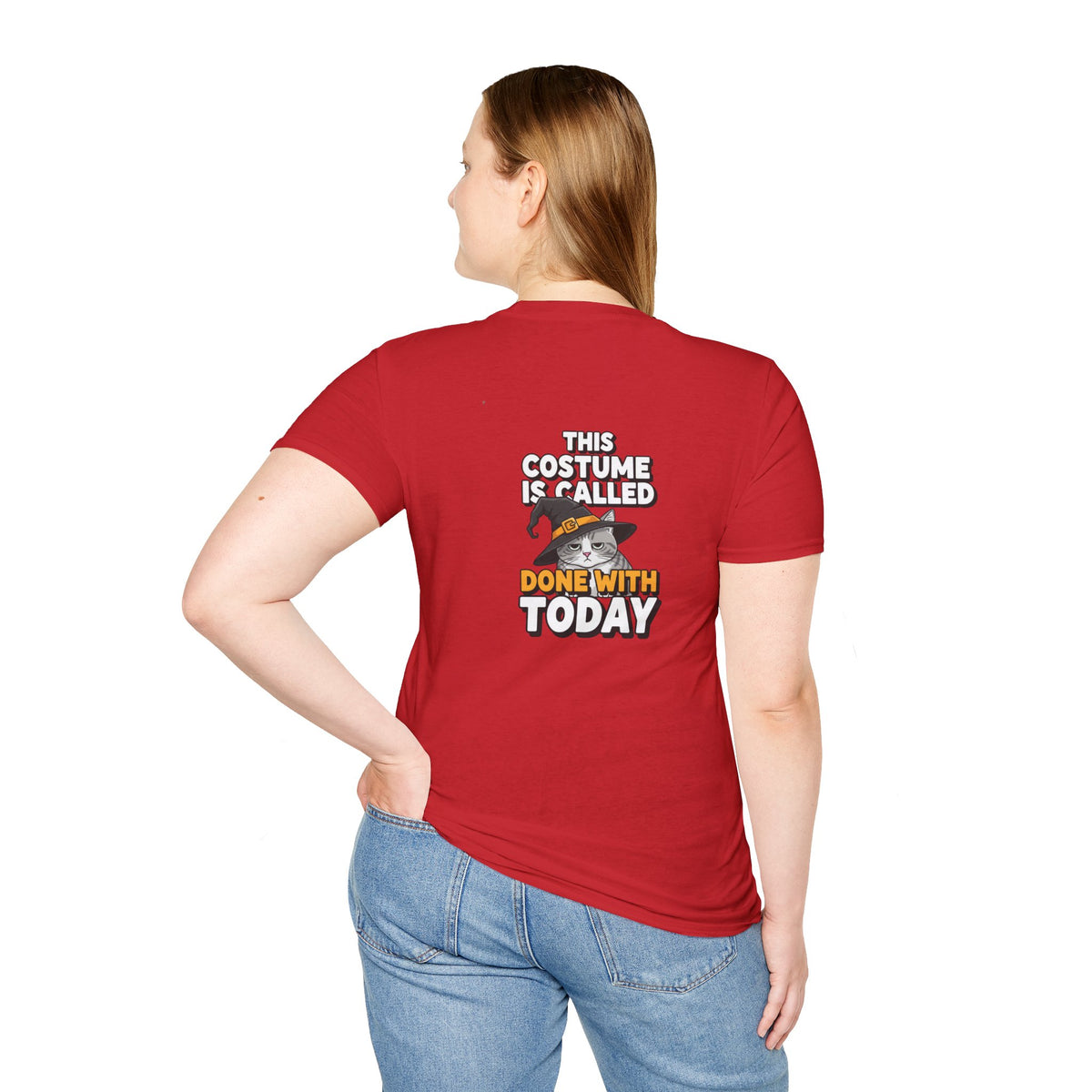 Dark Humor Halloween Shirt This Costume Is Called Done With Today Funny Cat Sarcastic Unisex Softstyle Tee Adult Halloween Gift