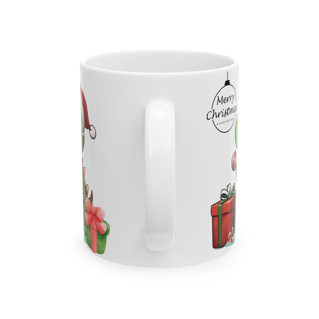 Christmas Mug Cute Dinosaur Mug Ceramic Mug Gift Kid Holiday Funny Mug Dino Cup