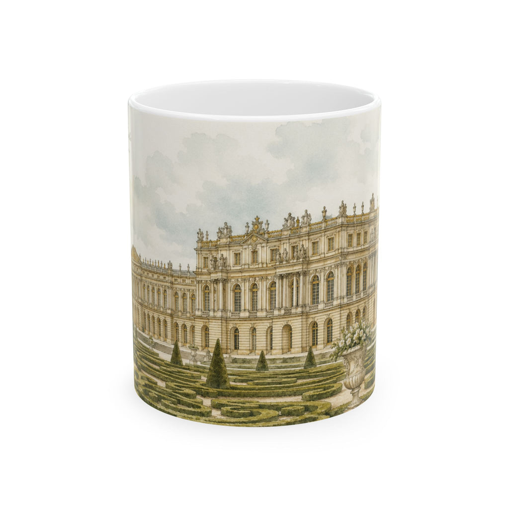 Palace of Versailles Mug Elegant Watercolor French Garden Coffee Cup Gift Ceramic Travel Mug