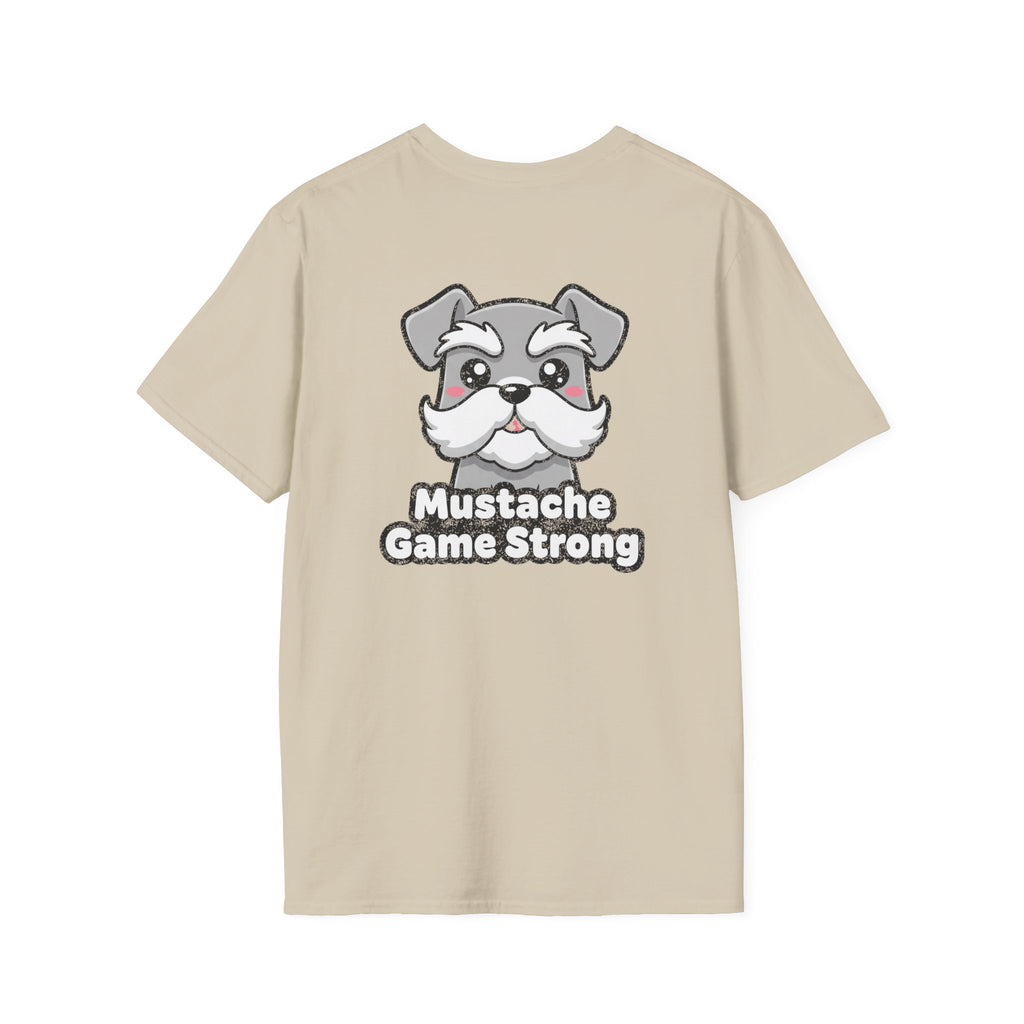 Cute Schnauzer Shirt Mustache Game Strong Funny Dog Lover Unisex Softstyle Tee Gift