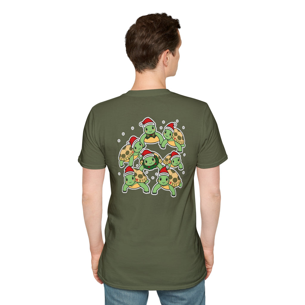 Christmas Turtles Family T-Shirt | Cute Cartoon Unique Holiday Design Gift Shirt