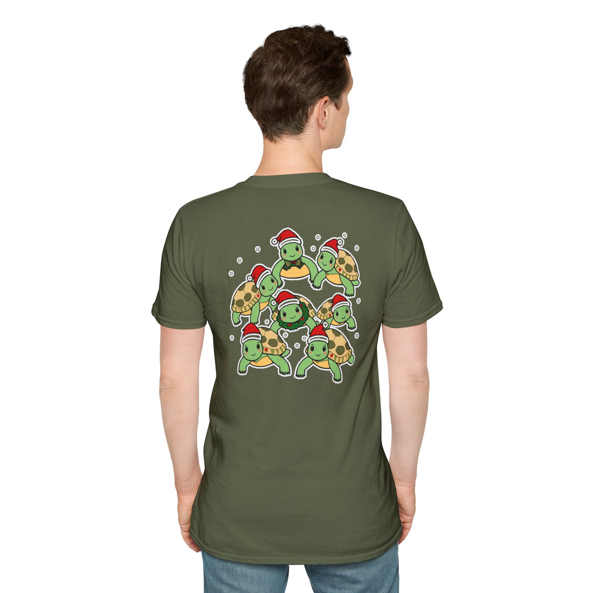 Christmas Turtles Family T-Shirt | Cute Cartoon Unique Holiday Design Gift Shirt
