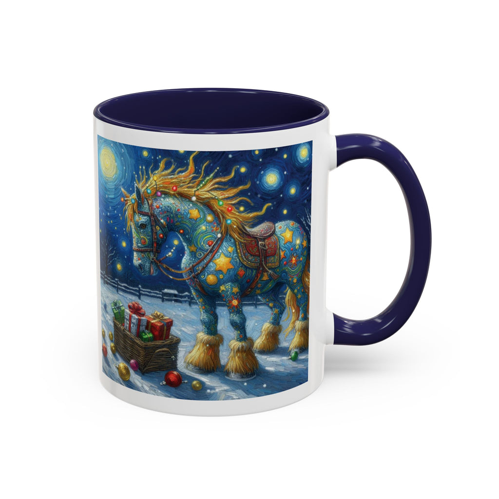 Christmas Mug Horse Mug Van Gogh Art Funny Coffee Tea Ceramic Mug Santa Gift Cup