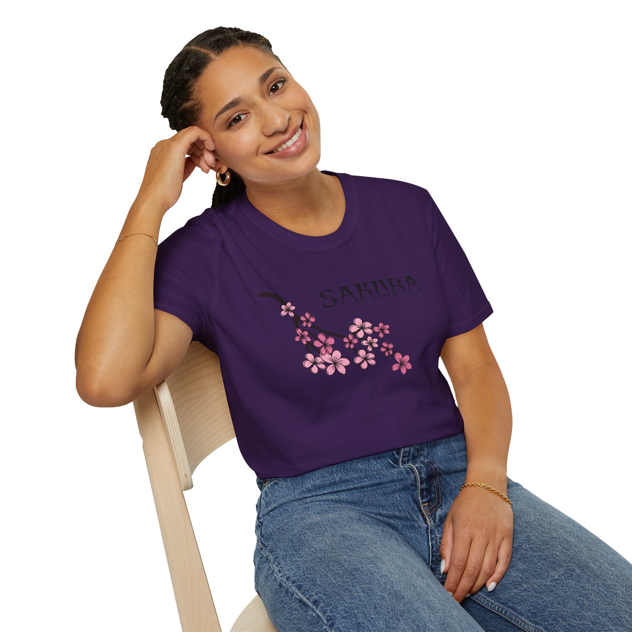 Sakura T-Shirt Japanese Art Shirt Unisex Softstyle Cherry Blossom Flower T-shirt