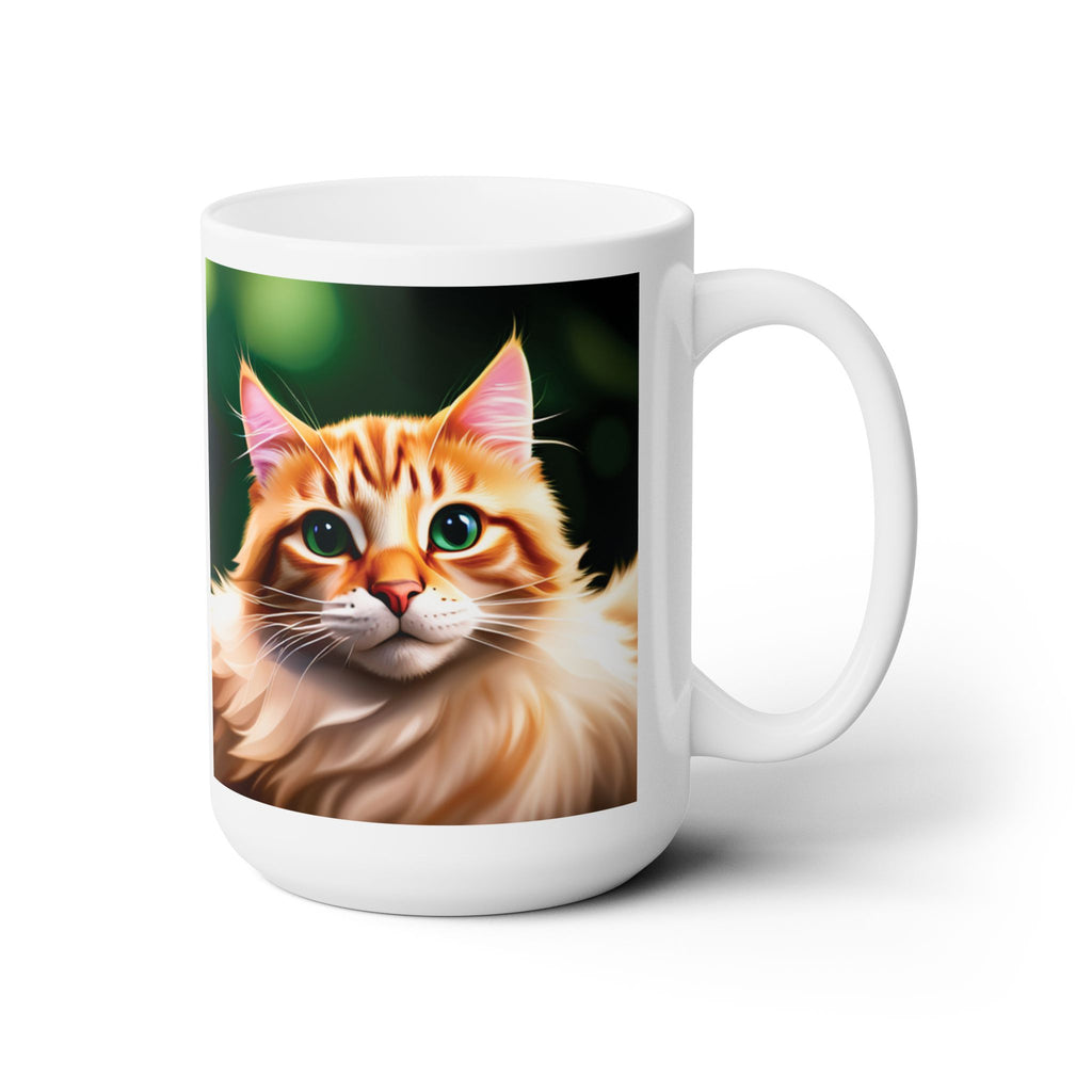 Cute Cat Gift Pet White Coffee Tea Mug Birthday Best Gift Animal Lover AI 15oz