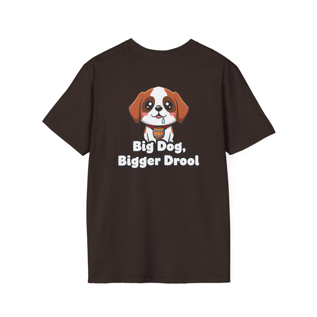 Cute Saint Bernard Shirt Big Dog, Bigger Drool Funny Dog Lover Unisex Softstyle Tee Gift
