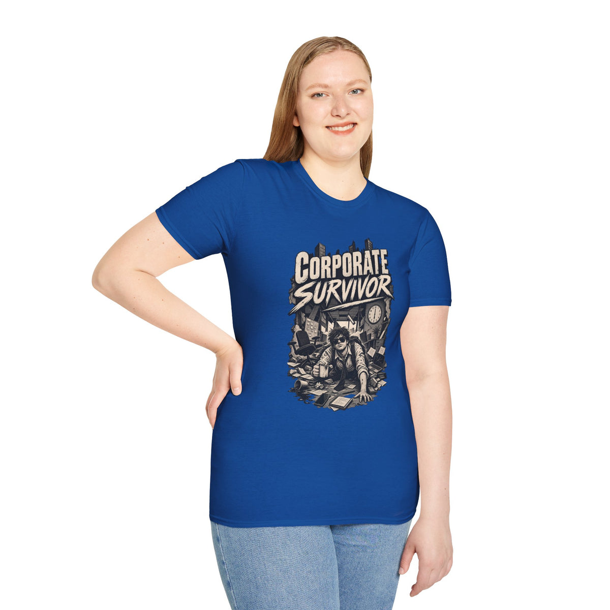 Funny Dark Humor Tshirt — Funny Office Tshirt Dark Humor Graphic Tee Unique Coworker Gift CORPORATE SURVIVOR Shirt