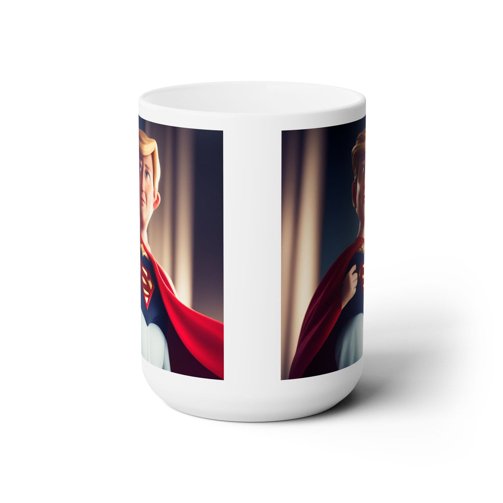 Funny Baby Face Donald Trump Superman White Coffee Mug Gift Family New US 15oz