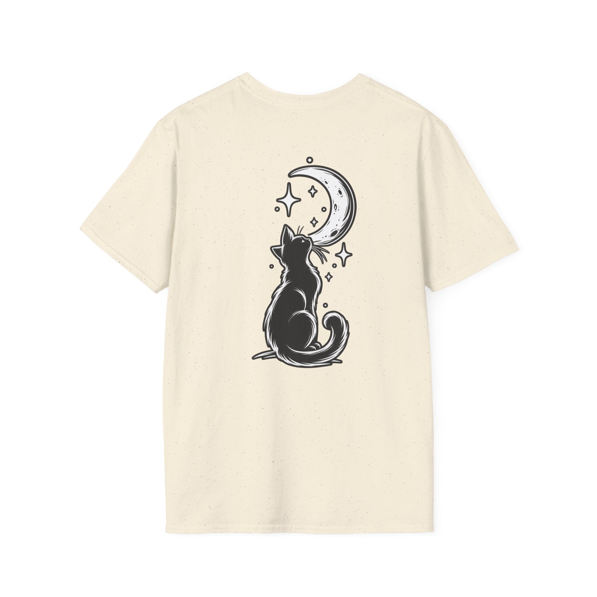 Black Cat Shirt Moon Silhouette Minimalist Funny Cat Lover Graphic Tee Unique Gift Black Cat T shirt