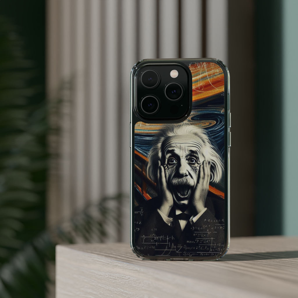 Funny Einstein Clear Phone Cases Edvard Munch Scream Unique iPhone Samsung Cases